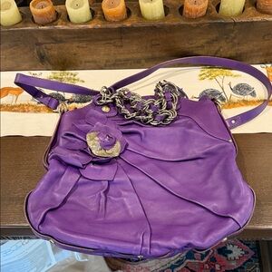 Gorgeous “VERSACE” Purple Leather Bag